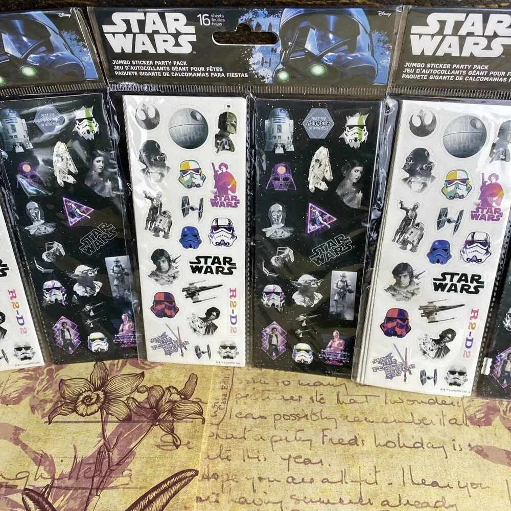 Lot Of 3 Pack Star Wars Jumbo Sticker Party Pack 2016 Sandylion Stickers